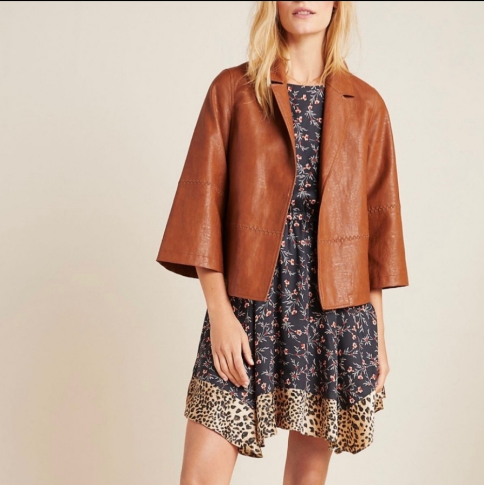 Anthropologie Hayden Faux Leather Jacket.